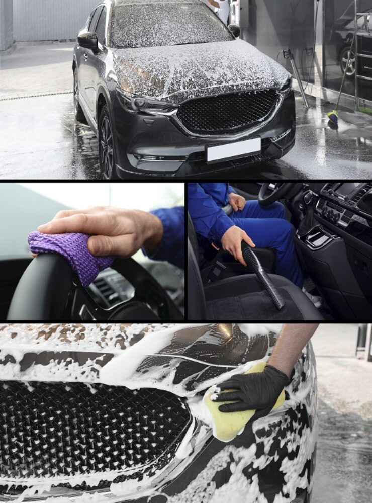 car outside wash and interior detailing